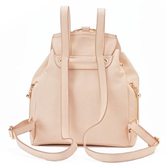 LC LAUREN CONRAD Saddle Tan O-Ring Backpack Bag - Picture 2 of 5